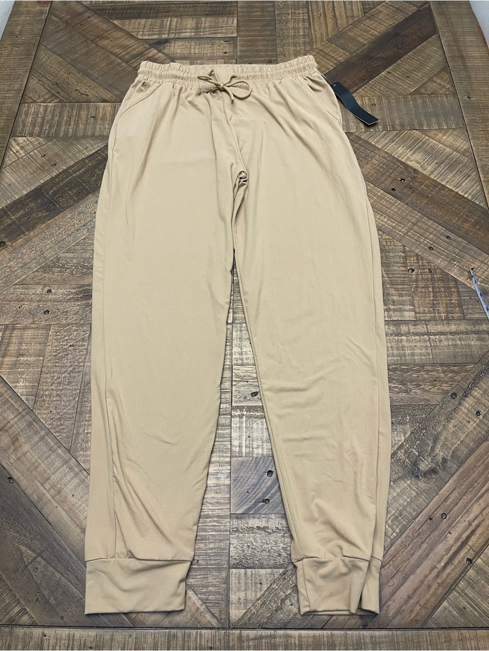 Leggings Depot Classic Joggers Khaki Tan Size XL NWT